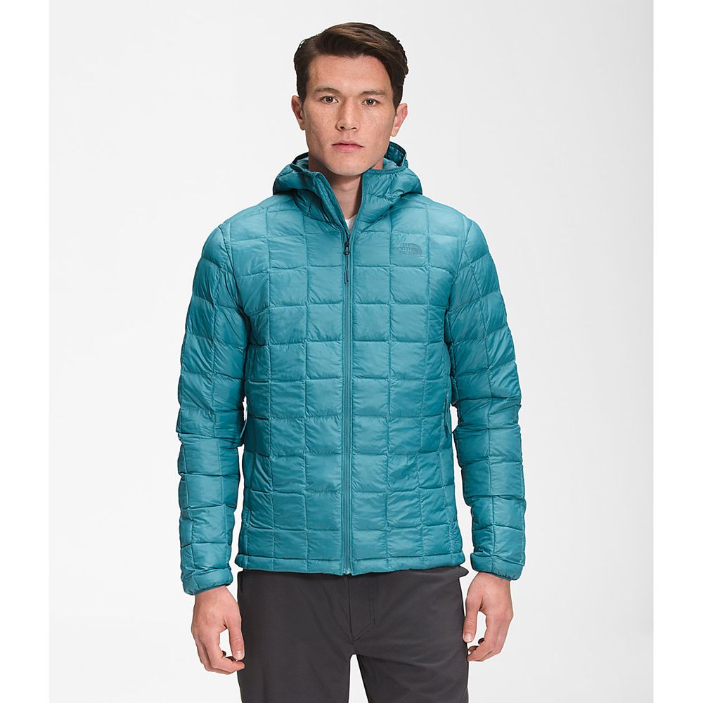 The North Face Hooded Jacket Mens Australia - The North Face Thermoball™ Eco Blue (TAR-358740)